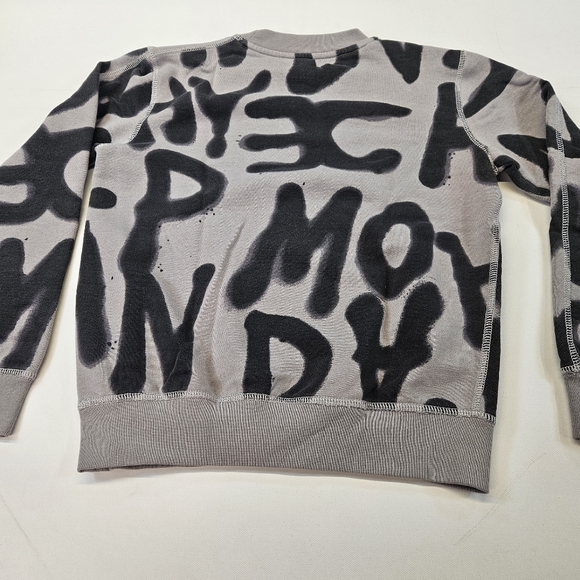 Cheap Monday Womans Long Sleeve Crewneck Sweatshirt XS Gray And Black - Picture 6 of 9